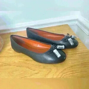 Coach Bea Leather Flats, black size 6.5 New without Box